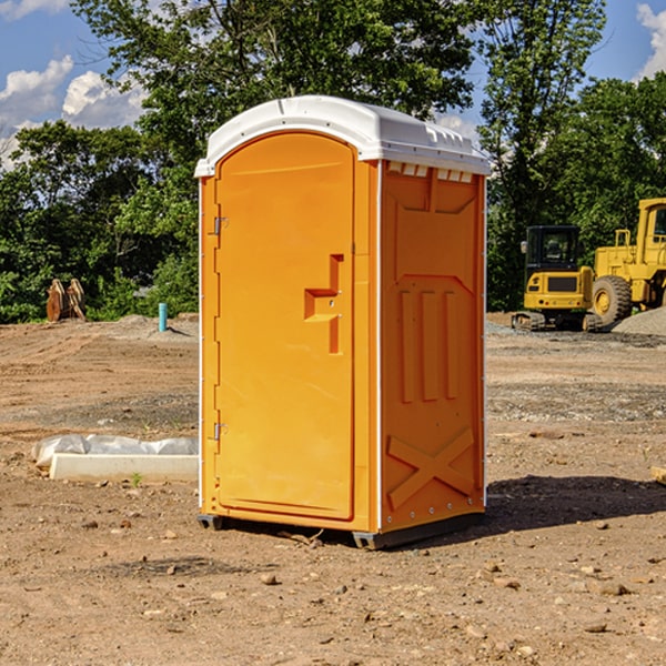 how often are the porta potties cleaned and serviced during a rental period in Rochert MN